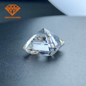 เพชรฟรีไฟร์ เติมเงินได้ เพชรทรงแฟนซี Asscher ขนาด 6.0 มม. 1 กะรัต เพชรโมอิสซาไนต์เม็ดเดี่ยว หินสังเคราะห์สำหรับทำเครื่องประดับ - Product Image 3