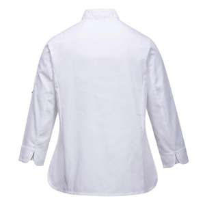 PORTWEST - C837WHRL Rachel chefs de mujer chaqueta blanca-EAN 5036108276455 CHEFS AND FOOD INDUSTRY WORKWEAR - Product Image 2