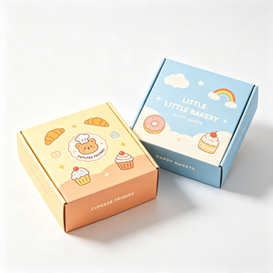 Boîte cadeau de luxe <span class=keywords><strong>Double</strong></span> Bakery Gold pour biscuits géométriques avec sac en papier, ensemble de six compartiments, emballage personnalisé, vente en gros, conception gratuite - Product Image 3