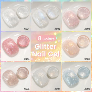 LILY'CUTE Vernis à ongles gel pailleté effet sable mouvant haute brillance, densité étoile fine, étanche, sans rinçage, ligne de finition, 48 couleurs - Product Image 5