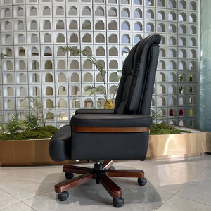 Silla de Oficina Ejecutiva Giratoria de Diseño <span class=keywords><strong>Italiano</strong></span>, Respaldo Alto Ajustable, Cuero Sintético, Superventas - Product Image 3