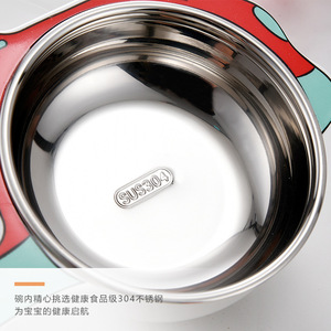 Juego de platos infantiles de acero inoxidable con forma de coche, con tenedor y cuchara, para niños de 2 a 4 años - Product Image 3
