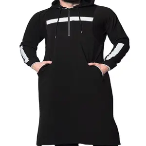 Jubba Thobe เสื้อผ้าอิสลามอาหรับสำหรับผู้ชาย,เสื้อคลุมยาว Abaya Dubai อาหรับซาอุดิอาระเบียมุสลิมเสื้อกันหนาว Kaftan แบบดั้งเดิมสำหรับฤดูหนาว