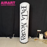 Colonne publicitaire gonflable blanche durable, pilier gonflable blanc personnalisable pour événements et promotions