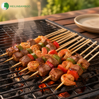 Bâtonnets de bambou durables de 3,0 mm pour barbecue, 20 cm, avec fibres résistantes pour brochettes de poulet satay, pour robots culinaires