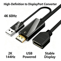 Câble USB-A vers HDMI 4K HD, convertisseur vidéo haute définition, gaine en PVC blindée pour PC, ordinateur portable, moniteur, projecteur