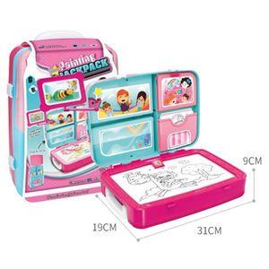 Penjualan Laris Mainan Edukasi 3 Dalam 1 Set Mainan Menggambar Ransel Lukisan Papan Gambar Magnetik untuk Anak Perempuan - Product Image 4