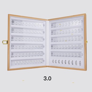 Anster Various Shape Diamond Size <strong>Comparison</strong> Tool Jewelry Store Reference Diamond Carat Size 0.3-5ct Wood Gift Box Oval Pear Set - Product Image 4