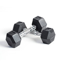 Ensemble d'haltères hexagonales recouvertes de caoutchouc de qualité supérieure, poids en fonte robustes de 1 à 50 kg pour le crossfit, la musculation, l'haltérophilie et l'entraînement