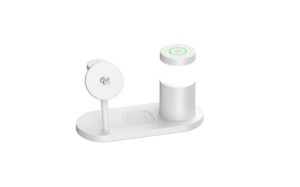 Support <span class=keywords><strong>de</strong></span> charge magnétique 3 en 1 QI2.2 25W avec lumière nocturne réglable en hauteur pour téléphone Apple, iWatch et AirPods - Product Image 6