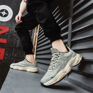 2025 mode respirant maille chaussures de course pour hommes Sports de plein air décontracté marche baskets livraison directe Logo personnalisé - Product Image 3