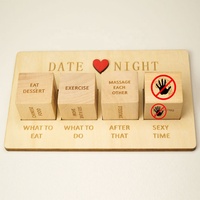 Date en bois Nuit Dés Couples Amoureux Romantique Drôle Dés Ensemble Après Sombre Sexuel Partie Jeu Dés Couple Jeu