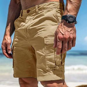 Nouveau <span class=keywords><strong>Short</strong></span> Cargo d'Été pour Homme Style Européen et Américain, Taille Mi-Haute, Multipoches, Couleur Unie, Décontracté, Tendance Plage, Bermuda - Product Image 1