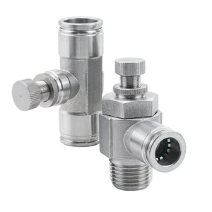 Stainless Steel Pneumatic Hose Fitting for Water Pneumatic Push in Fittings Air Hose <b>Connector</b> Fittings Metal - Product Image 5
