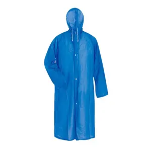 Capa de chuva fashion em pvc BSCI FACTORY estilo longo para homens e mulheres adultos