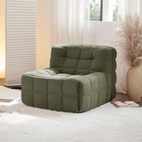 Nouveau Type Compression gaufre canapé chaise salon unique chaise de loisirs sectionnelle compressible velours côtelé tissu chaise longue