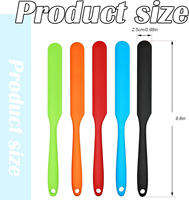 Spatules mélangeuses en silicone, grattoir à pot, spatule de service, spatule à pot en silicone pour gâteau, miel avec long manche