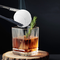 Moule à glaçons créatif en silicone en forme de ballon de sport, grand plateau à glaçons ronds pour cocktails, whisky, accessoires de bar à domicile