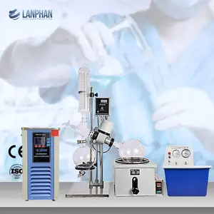 Lab Chemical 5L etanol Evaporator putar dengan pendingin dan pompa vakum