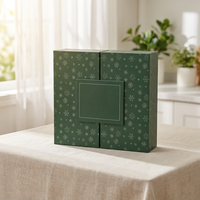 Coffret Cadeau de Luxe Personnalisé en Papier Rigide Vert avec Fermeture Magnétique et Doublure Intérieure Sur Mesure pour Produits de Luxe