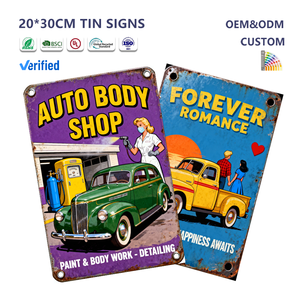 Panneaux en étain vintage personnalisés bon marché pour la décoration murale de la maison, du café, du Nouvel An chinois, de la fête des pères, pour le bar - Product Image 2