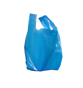 O costume preto azul do HDPE/LDPE amigável de Eco ensaca a embalagem personalizada imprimindo o saco de compras plástico - Product Image 2