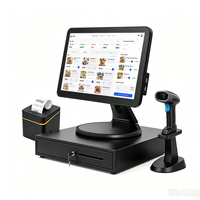 Système de point de vente intelligent avec écran tactile de 15,6 pouces, imprimante, kiosque, tiroir-caisse, terminal tout-en-un, système de point de vente NFC pour magasin de détail