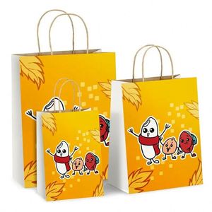 Bolsas de Papel Personalizadas al por Mayor, Bolsas de Regalo, Bolsas de Compras, Bolsas de Papel Kraft para Comida para Llevar con Asa - Product Image 1