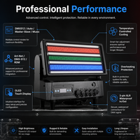 Projecteur LED mobile puissant 1500W pour extérieur, lumière stroboscopique IP65 RGBW à pixels pour événements extérieurs, concerts et éclairage de scène