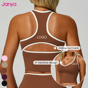 Reggiseno sportivo <span class=keywords><strong>Sexy</strong></span> con cinturini incrociati da donna e Leggings a vita alta con croce a V Set completo da Yoga - Product Image 5