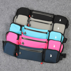 Riñonera Deportiva de Gran Capacidad para Exteriores, con Porta Botella de Agua, Bolsillo para Teléfono, Impermeable, de Tela de Buceo, Unisex, para Correr y Hacer Ejercicio - Product Image 1