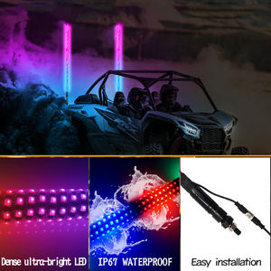 3FT LED Whip Lights pour UTV RGB Chasing Dancing Light Remote Control APP 600 Color Mode Combinaisons UTV ATV Truck <span class=keywords><strong>Dune</strong></span> Buggy - Product Image 3