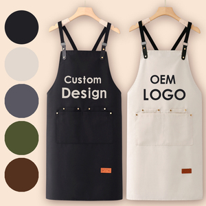 Tùy chỉnh cá tính logo nhà hàng quán cà phê làm sạch đầu bếp tùy chỉnh Tạp Dề nhà bếp với túi cho cửa hàng cắt tóc - Product Image 2