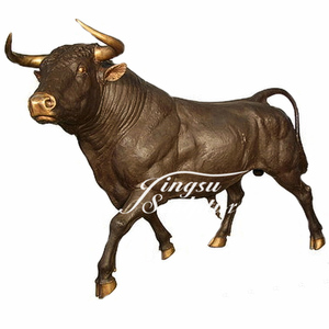 Directamente fábrica bronce wild bull con larga escultura cuerno - Product Image 2