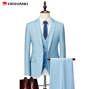 Roupa masculina formal de negócios, tecido de alta qualidade, traje de casamento, terno de três peças