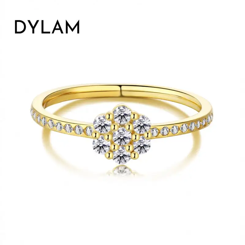 Dylam 2020 2021 Sieraden Ringen Vrouwen Gouden Ring Pawnable 18K Bohemian Moissanite Diamond Trending Populaire Mode