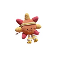 Jellycatt 2026 Summer Roller Skating Sun Plush 25cm Ultra Lembut Patchwork Warna-warni Boneka Karakter Ceria B2B Hadiah dengan Tas