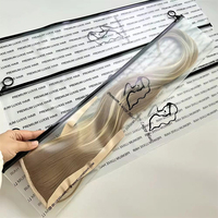 Bolsa de Almacenamiento para Extensiones de Cabello con Cierre Hermético, Transparente, Impermeable, con Logotipo Personalizado, Funda Protectora contra el Polvo, Bolsa de Embalaje para Paquetes de Cabello con Cierre Largo