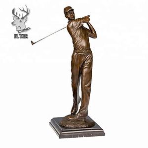 Statue personnalisée grandeur nature célèbre <span class=keywords><strong>sportif</strong></span> en bronze homme de golf statue de jardin extérieur - Product Image 3