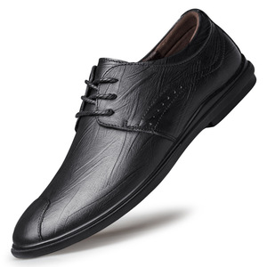 Zapatos de Vestir con Cordones de Cuero Genuino con Diseño Calado, Nuevos para Primavera y Verano |   Zapatos de Cuero Transpirables Casuales para Hombre de Talla Grande - Product Image 1