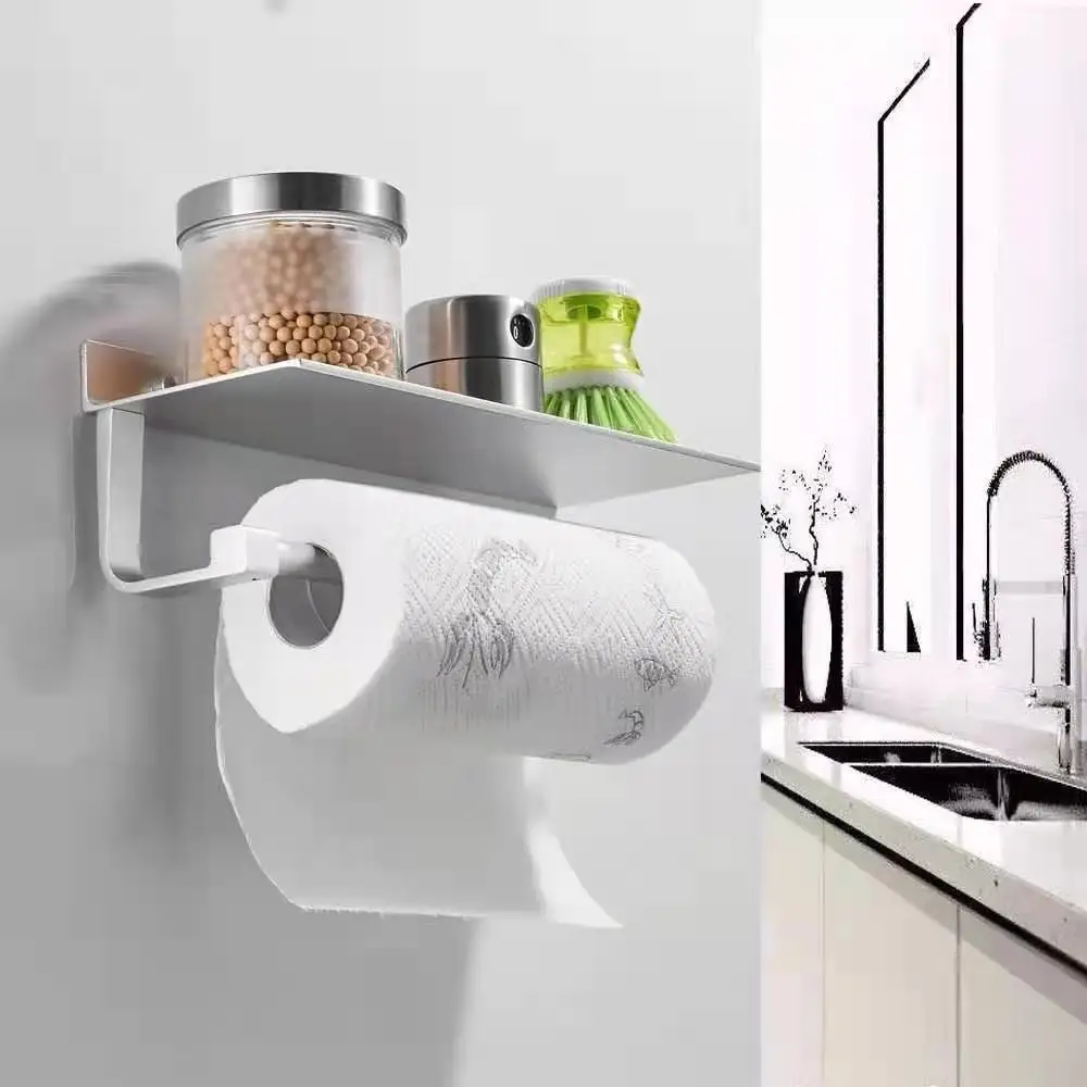 Rollo de papel higiénico impermeable para baño, soporte para teléfono con plataforma