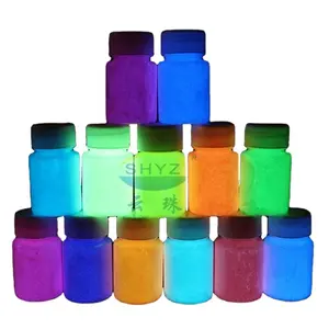Spray base de água que brilha no escuro, pigmento inorgânico colorido revestimento pigmento pó luminoso