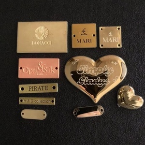 Ayakkabı çantaları çanta mayo Metal etiket üzerinde kullanım için ODM özel metal <span class=keywords><strong>Logo</strong></span> etiketleri baskılı teknikleri - Product Image 4