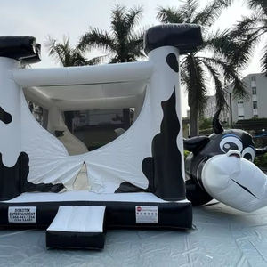 Maison de rebond gonflable pour vache durable Château sautant <span class=keywords><strong>blanc</strong></span> <span class=keywords><strong>et</strong></span> <span class=keywords><strong>noir</strong></span> pour fête <span class=keywords><strong>et</strong></span> location sur <span class=keywords><strong>le</strong></span> thème de la ferme Idéal pour l'intérieur <span class=keywords><strong>et</strong></span> l'extérieur - Product Image 6