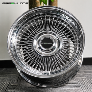Ruedas de Alambre GREENLOOP Knock Off de 7 Pulgadas con Diseño Cóncavo para Autos Clásicos, Lowriders, Vintage, Caprice, Cutlass, <span class=keywords><strong>Deville</strong></span> - Product Image 4