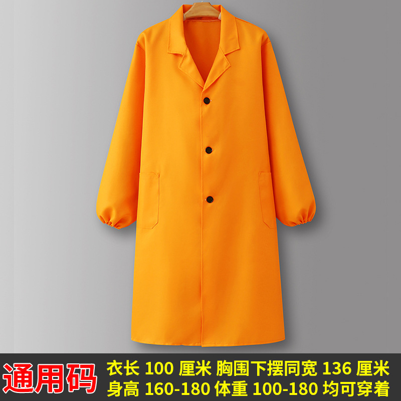 Orange-ZZ906Solid color unlined long gown free size