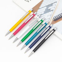 Stylo bille en aluminium en gros, multicolore, promotionnel, en métal, personnalisé, pour cadeaux d'affaires et de bureau