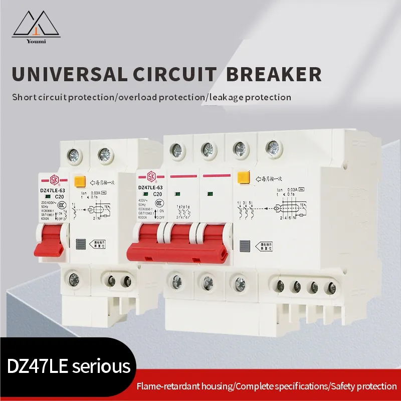 Direct MBC Mini Circuit breaker Micro air ground leakage circuit breaker 1P+N leakage protection