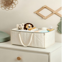 Panier de rangement pour couches de luxe, panier à couches portable, design pliable en polyester durable, fermeture éclair écologique, capacité de 10 à 20 L