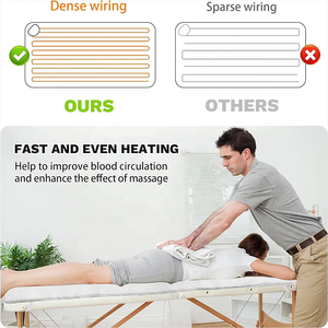 Calentador de cama de masaje SPA profesional, calentador de mesa de masaje, almohadilla calefactora <span class=keywords><strong>con</strong></span> 9 temporizadores y 6 ajustes de calor - Product Image 4